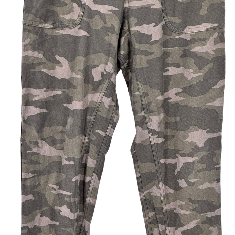 Womens Athleta Size 4 Cotton/Spandex Camo Farallon Joggers w Elastic Waist & Tie - Picture 3 of 9